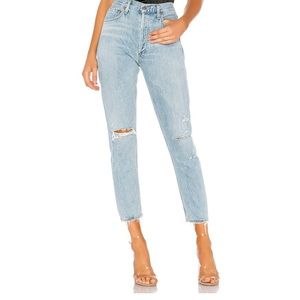 Agolde Jamie High Rise Jeans- (never worn-waist too large ) Wash/Shakedown